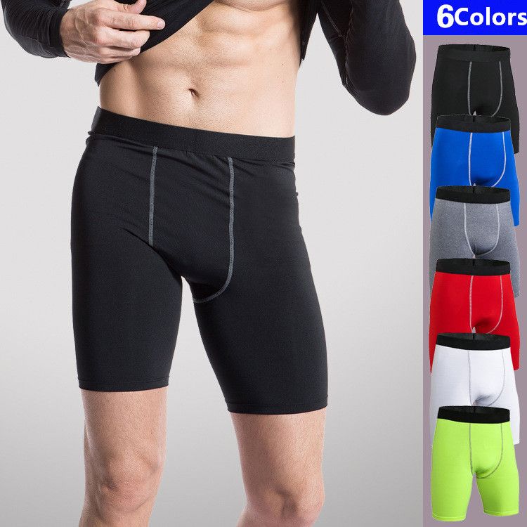 Summer Running Tights Men Short Sport Leggings Compression Tights Skinny Gym Fitness Short Pants