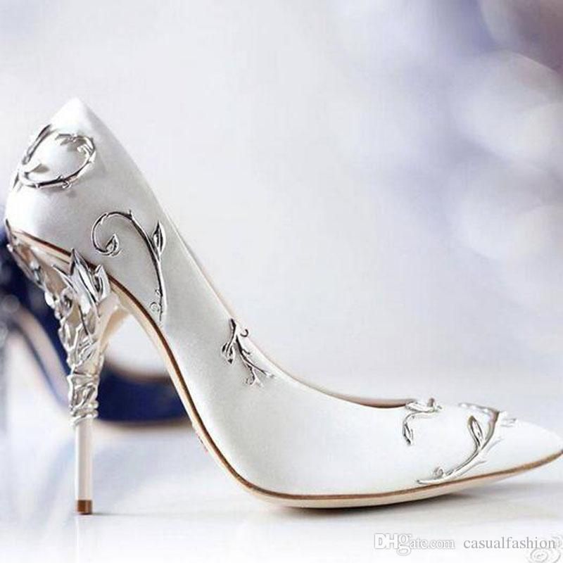Fashion Brand Designer Wedding Bridal Shoes Silk Heels Shoes For