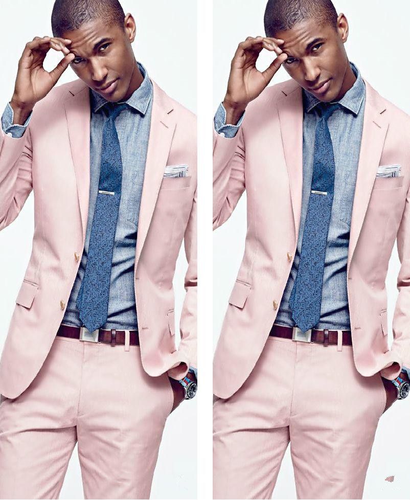 Acquistare Moda Uomo Rosa Chiaro Vestito Slim Fit Uomo Abiti Casual  Workoffice Festa Nuziale Blazer Sposo Groomsmen Tuxedos Jacket + Pant + Tie  Economico | Consegna Veloce E Qualità | It.Dhgate
