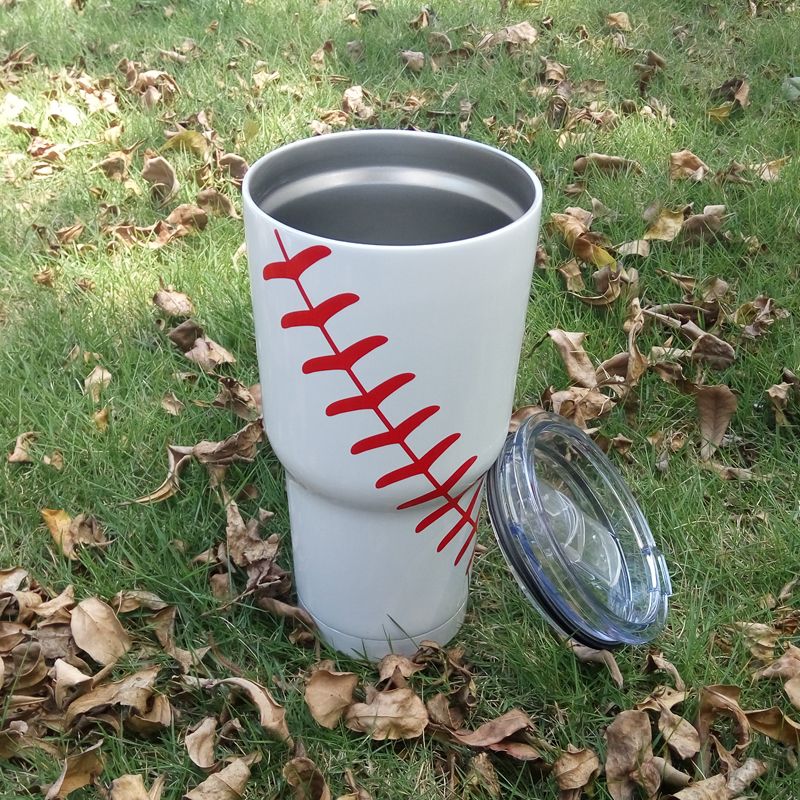 Discount 30oz Single Leaf Baseball Tumbler Softball Stainless Tumbler
