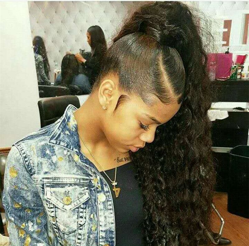 100 Natural Hair Afro Puff Afro Ponytail Hair Extension Clip In