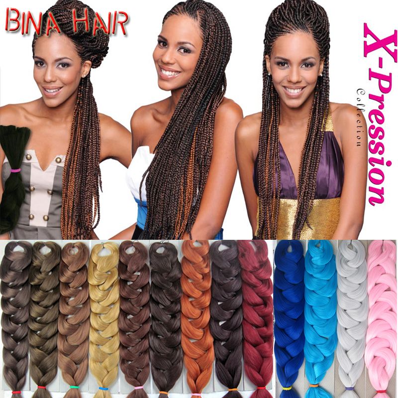 2020 Xpression Braiding Hair Extension Kanekalon Synthetic ...