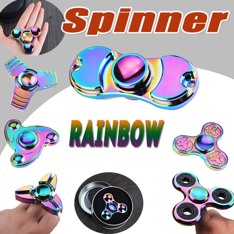 Rainbow Fid Spinner Colorful Edc Gyro Toys Hand Spinner Fid