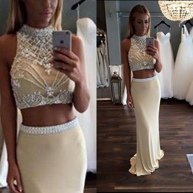 sexy two piece prom dress