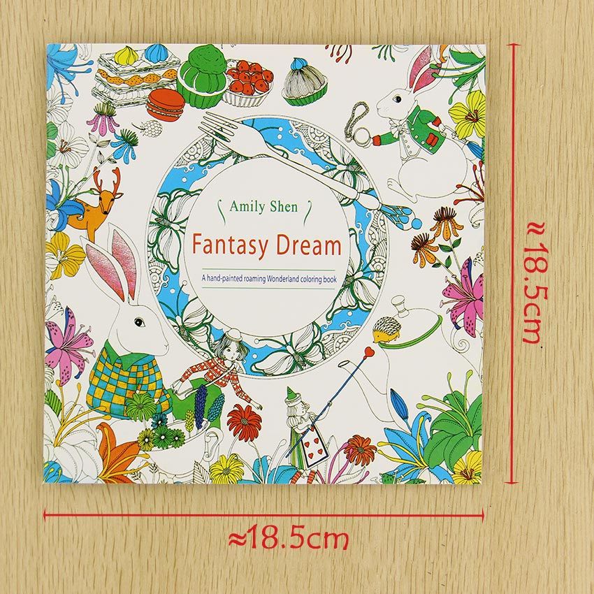 School Office Book Fantasy Dreams 24 Pages Hand Painted Graffiti Coloring Books Of The Relieve Stress Painting Colour Printing Activity