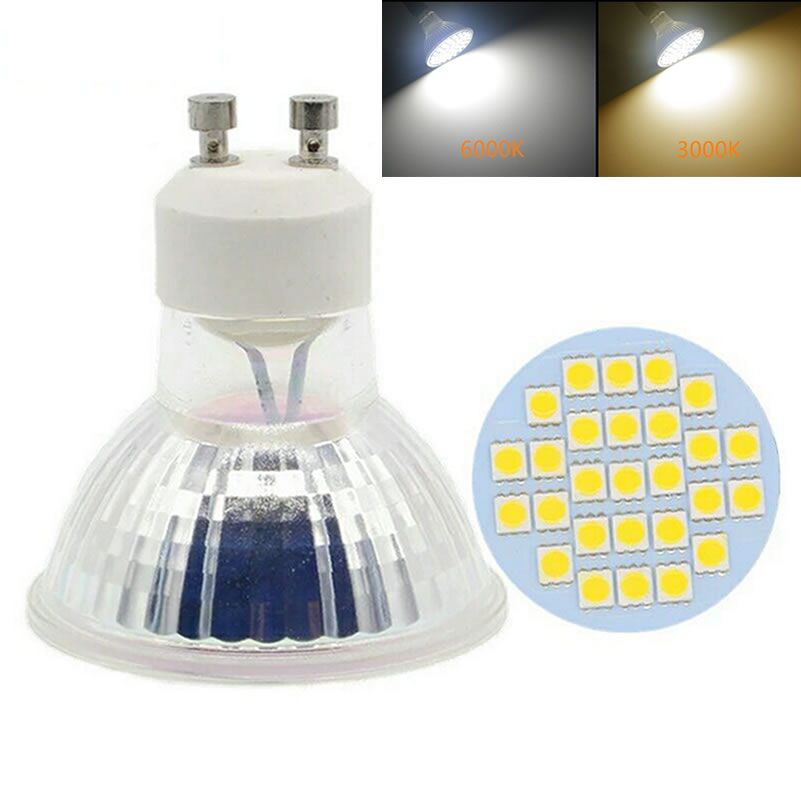 4w Gu10 E27 Led Spotlight Ac 220v Mr16 12v Heat Resistant Glass 4w Gu10 E27 Led Spotlight Ac 220v Mr16 12v Heat Resistant Glass 5050 Smd 27leds 300lm Lamp Bulbs Light Ce Decorative Chandelier