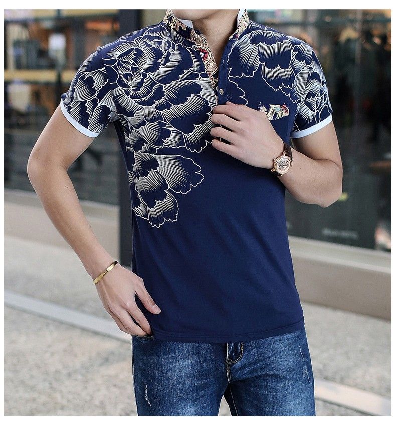 polo estampado hombre