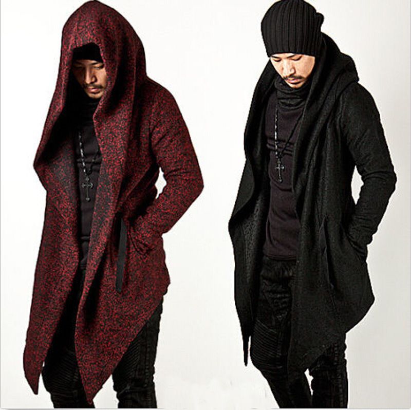 2018 Wholesale 2017 Avant Garde Menu0027S Fashion Tops Jacket Outwear Hood Cape Coat Mens Cloak Clothing Black/Red M 2xl From Avive, $84.2 | Dhgate.Com