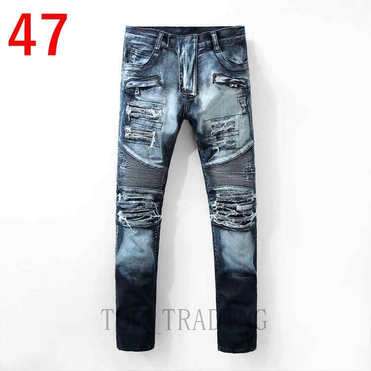 buy best and latest gender mens distressed ripped biker jeans us 28 size jeans in us
