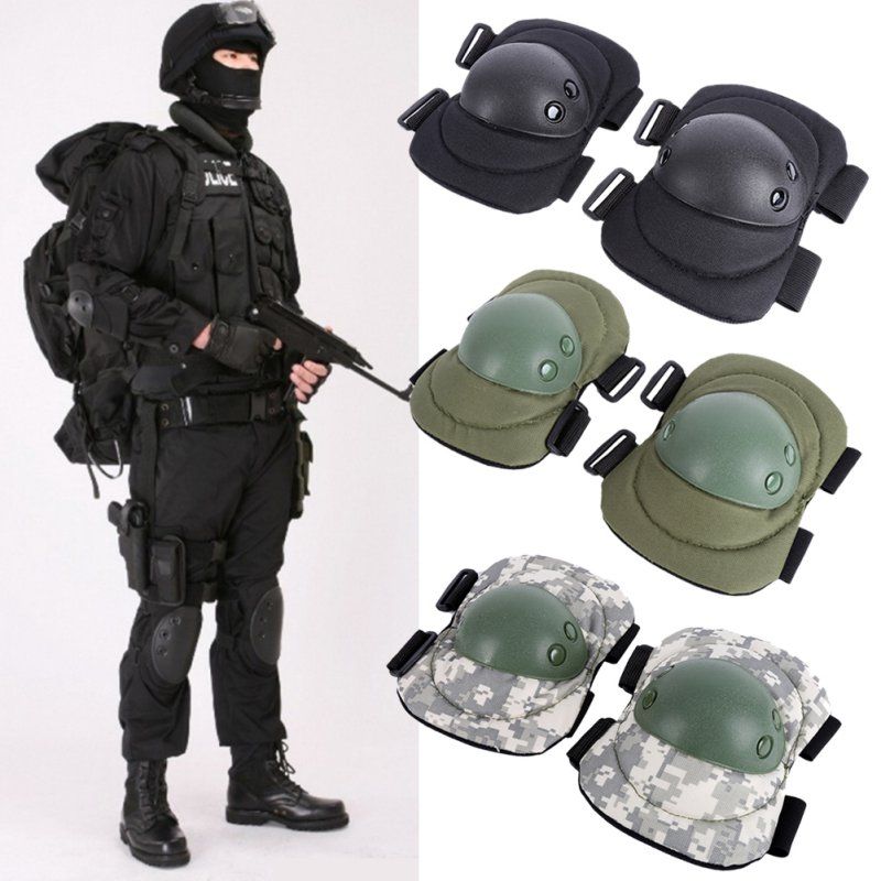 2019 Adult Tactical Combat Protective Pad Set Gear Sports Military Knee
