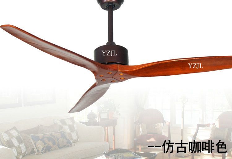2019 Antique Vintage Chinese Lamp Solid Wood Home Living Room Dining Room No Lights Ceiling Fan No Lights Industrial Fan No Lights From Tonghua13