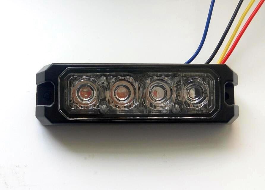 4*3W Car External Warning Lights,Surface Mounting Grill Emergency
