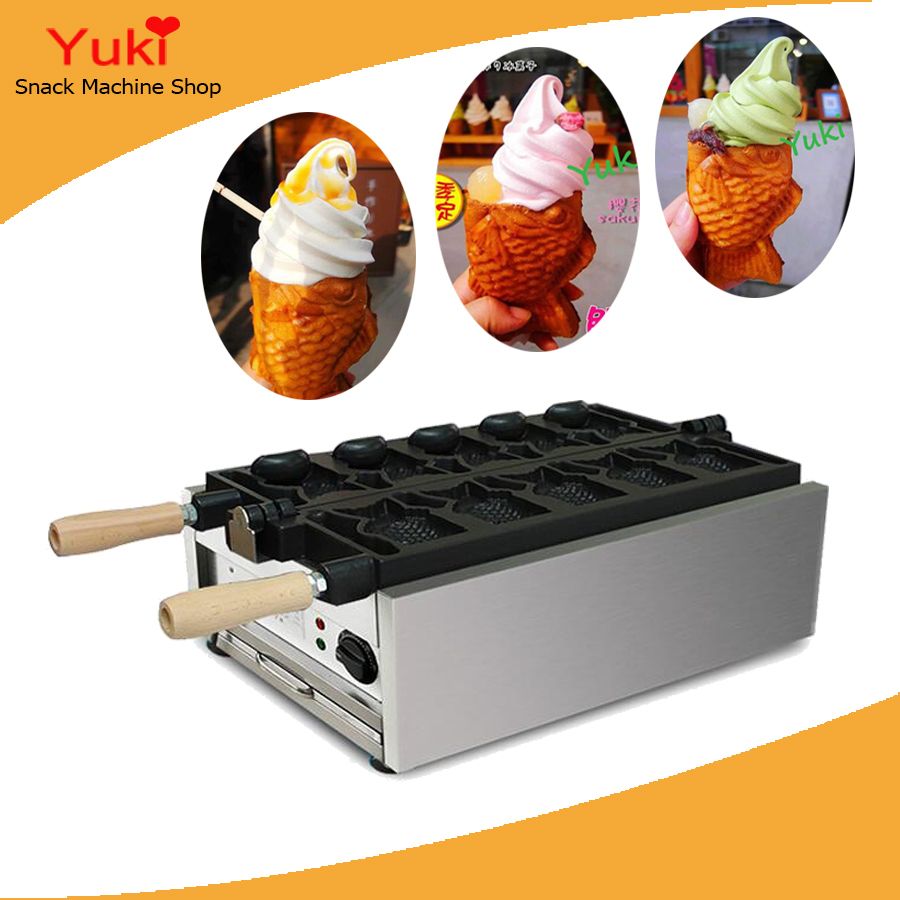 2019 Open Mouth Korean Fish Waffle Maker Electric Taiyaki Machine
