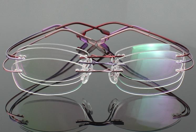 Varejo não-parafuso sem aro Óculos ópticos quadros para prescrição muitas cores disponíveis