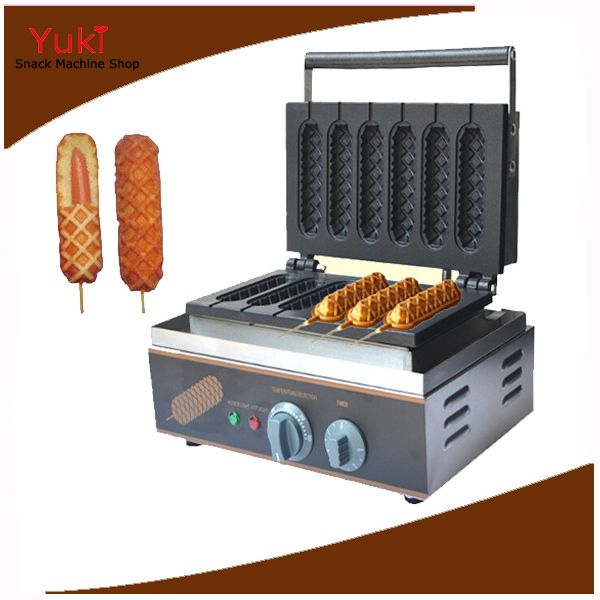 2021 110/220V Hot Dog Waffle Maker Commercial Crispy Hot Dog Waffle