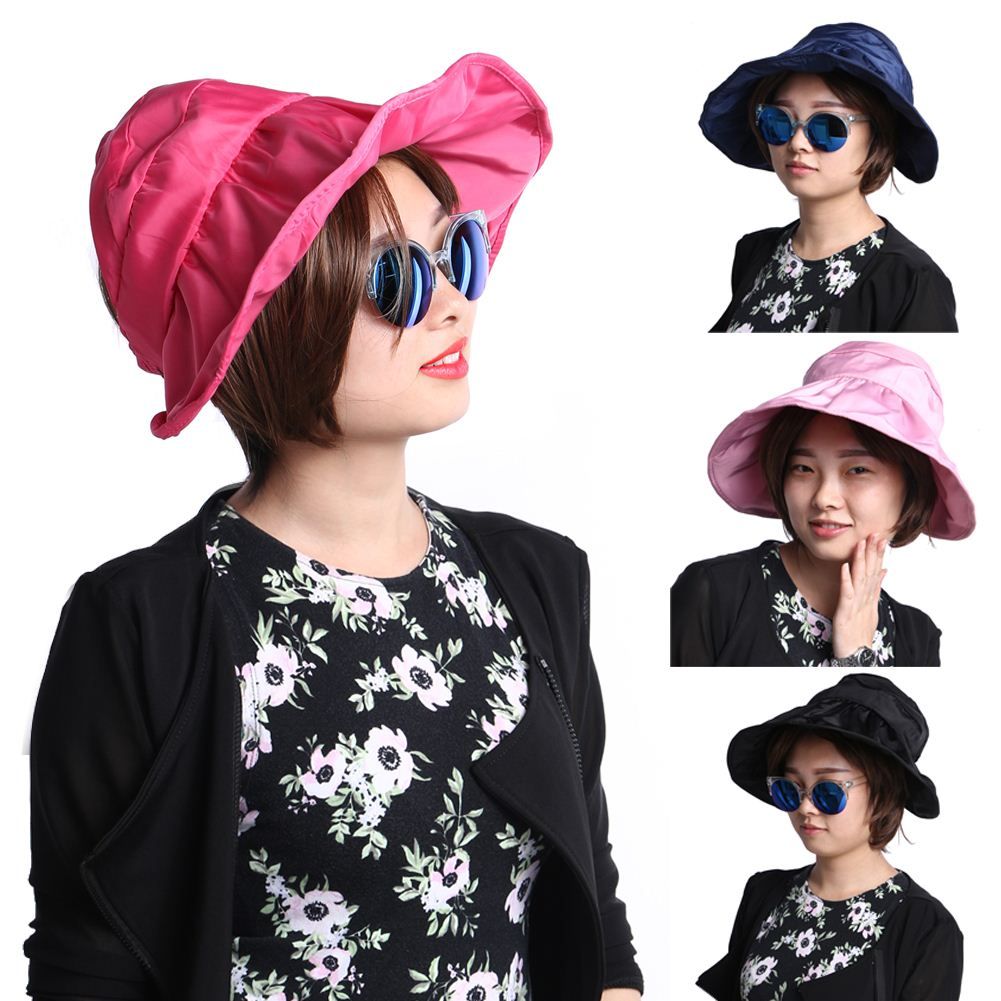 New Korean Style Women Grils Caps Sun Hat Summer Beach Sun Straw Hats