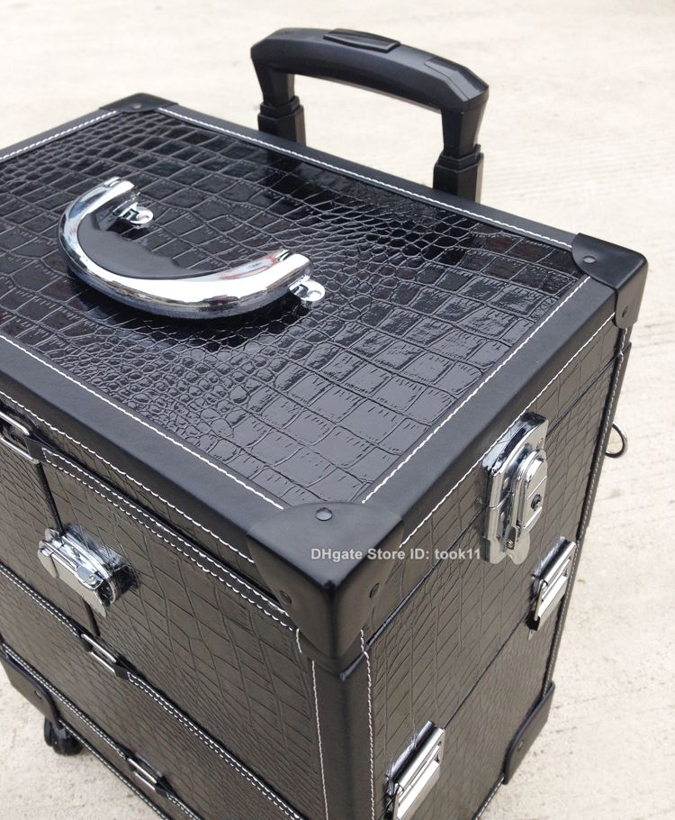 2021 Professional Makeup Carrying Case Travel Cosmetic Organizer Bag Trolley Case Fashion Makeup