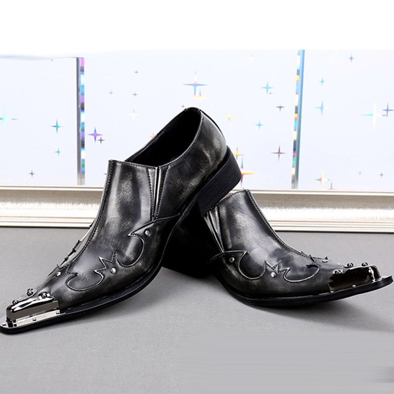 Western Style Men Shoes Genuine Leather Business Party Shoes For Men