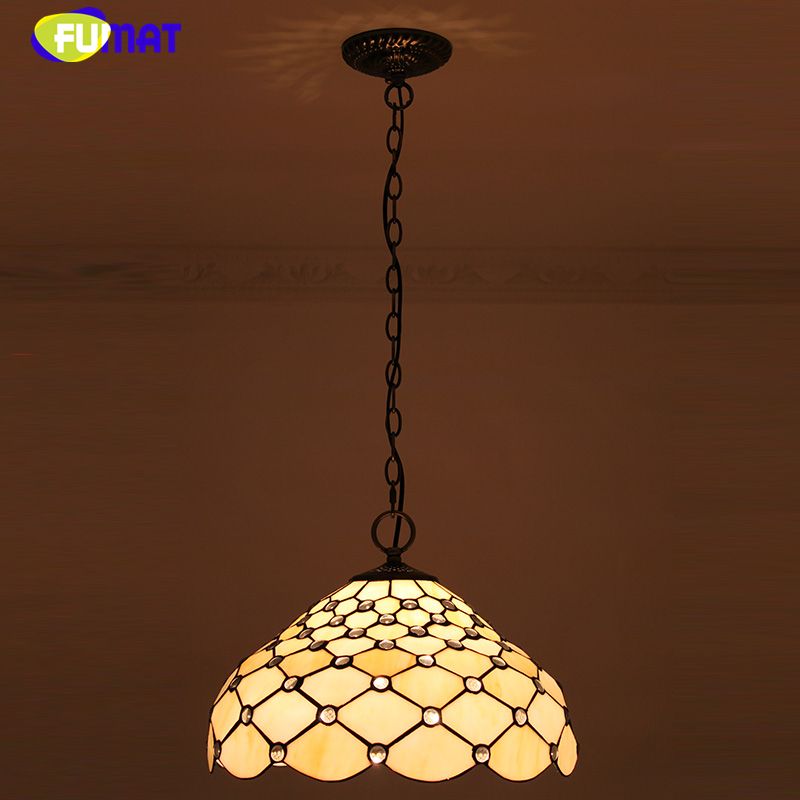Fumat Yellow Lamp Shade Pendant European Vintage Stained Glass Fumat Yellow Lamp Shade Pendant European Vintage Stained Glass Warm Kitchen Lights Bar Living Room Led Single Exterior