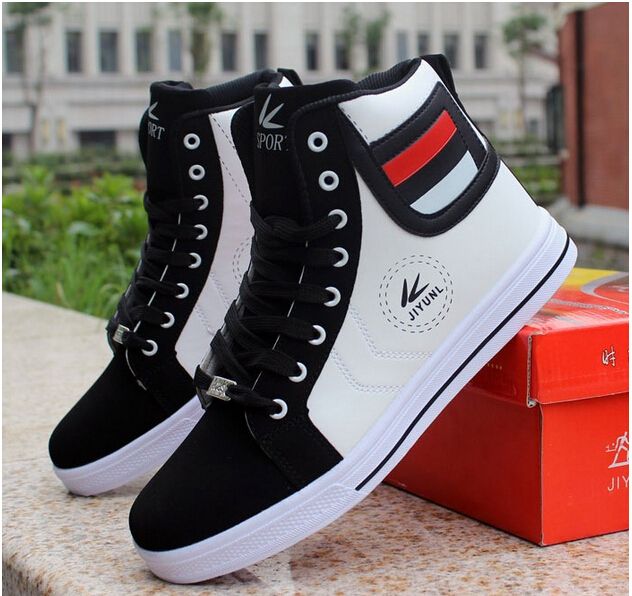 New Fashion Brand  Men S High Help Sneakers Casual Business 