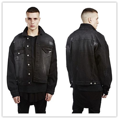 Compra Venta Al Por Mayor Envío Gratuito Streetwear Hip Hop Con Estilo De  Gran Tamaño Para Hombre Abrigos Chaquetas Frescas Para Hombres Ropa Negro  Rockstar Jeans Denim Chaqueta Barato | Entrega Rápida