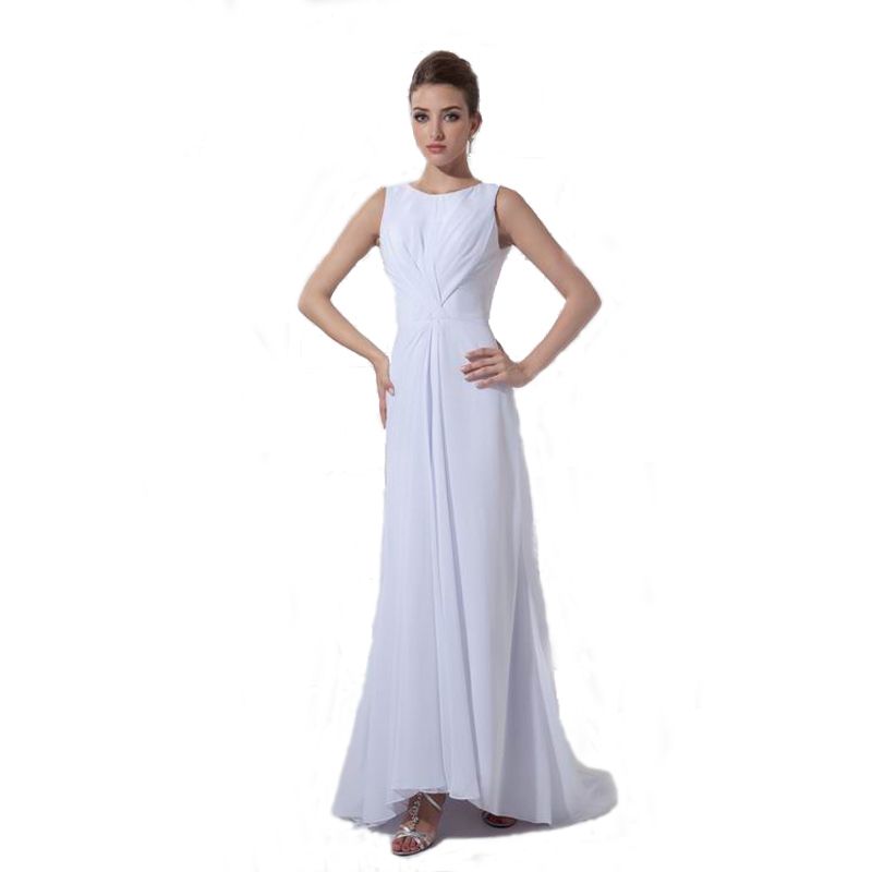 white chiffon gown styles