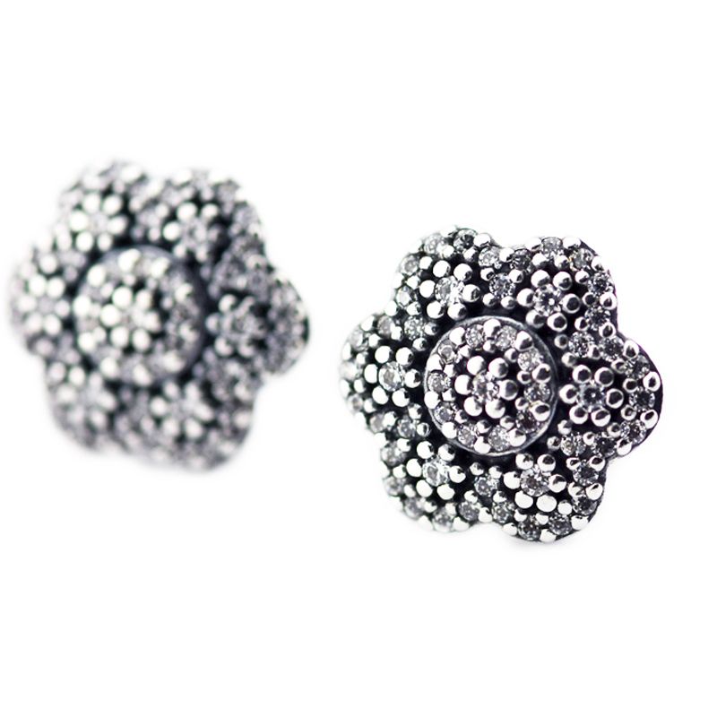 2019 2016 Crystallised Floral Earring Studs 100 925 Sterling Silver