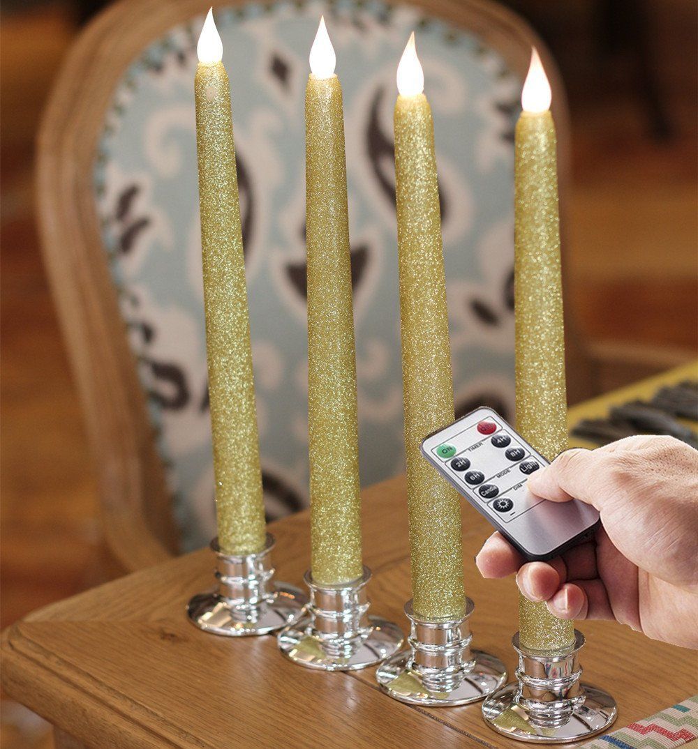 11 Inch Christmas And Wedding Flameless LED Dripless Taper Candles