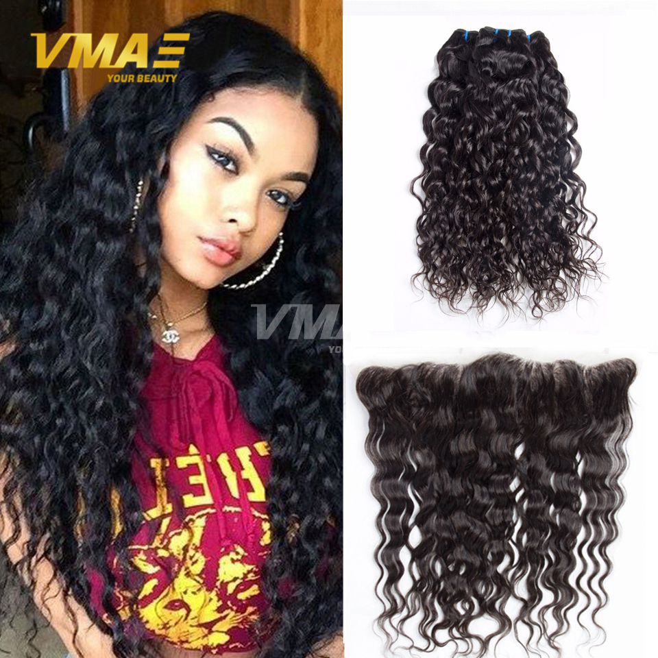 Brazilian Natural Wave Virgin Hair With Closure Vmae Brazilian