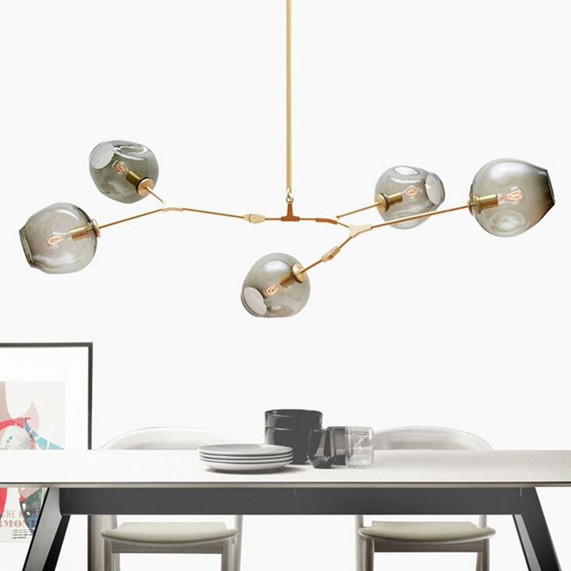 Lindsey Adelman Chandeliers Lighting Modern Globe Glass Bubble Lindsey Adelman Chandeliers Lighting Modern Globe Glass Bubble Pendant Lamp Natural Tree Branch Suspension Light Hotel Dinning Room Lights Hanging
