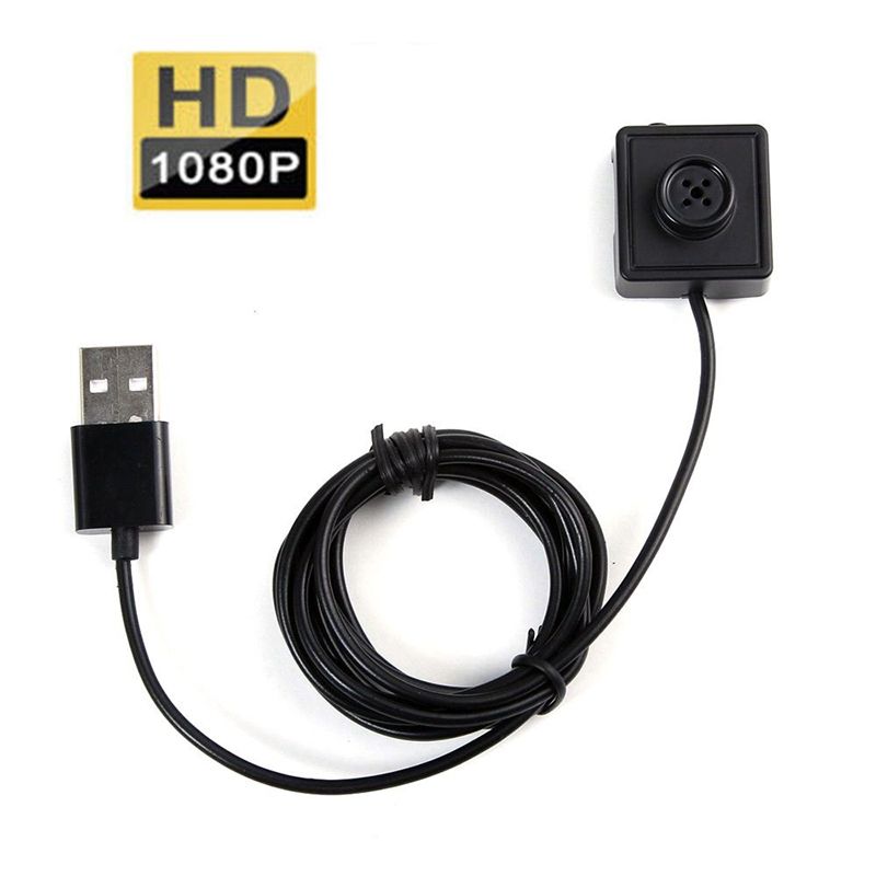 New 1080p Mini Button Spy Camera With 2m Long Cable 7/24 Hour Loop