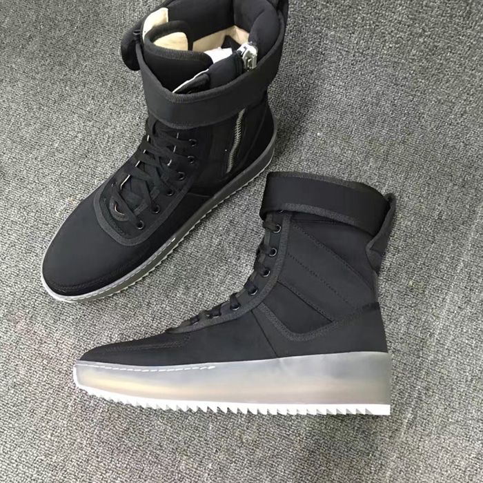 Fear Of God Military Sneaker Without Box 2016 Black Gum Numbuck Fog ...