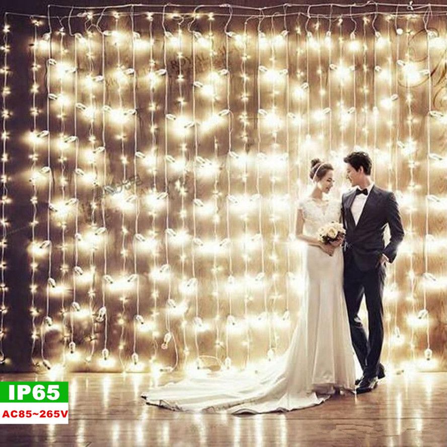 3m 300 Leds Window Curtain Icicle Lights String Fairy Light 3m 300 Leds Window Curtain Icicle Lights String Fairy Light Wedding Party Home Garden Decorations 110v 220v Flash Whole