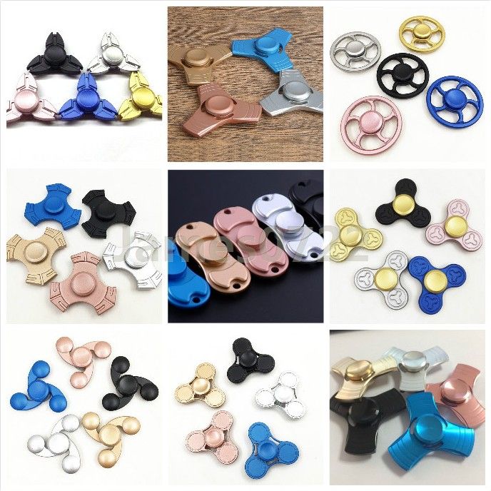 Hand Spinners 9 Desings Fid Spinners Aluminum Alloy Triangle Leaf