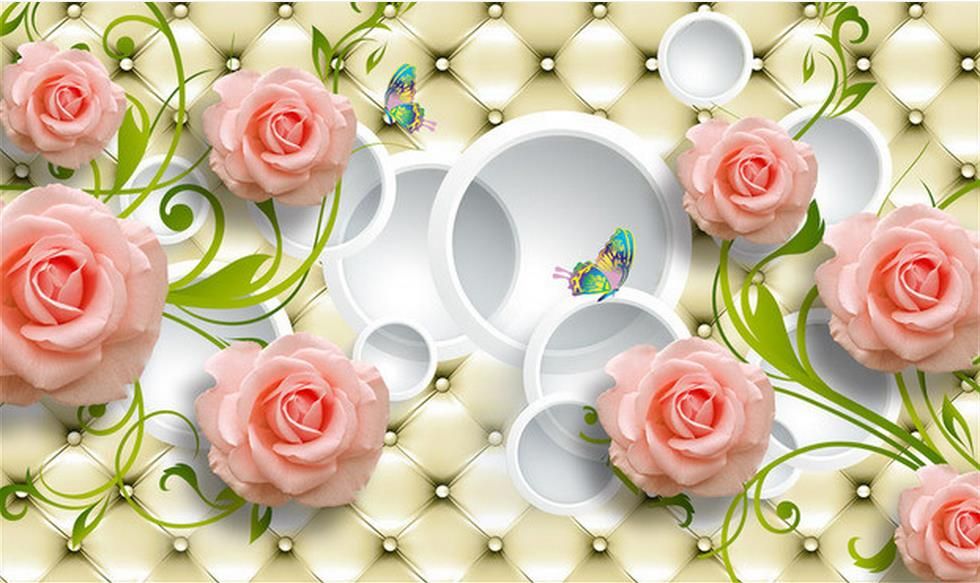 1 252以下でyeyueman より カスタム写真の高級3d立体視壁紙エレガントなバラのエレガントなソフトパック3d部屋の壁紙風景を卸売り Dhgate