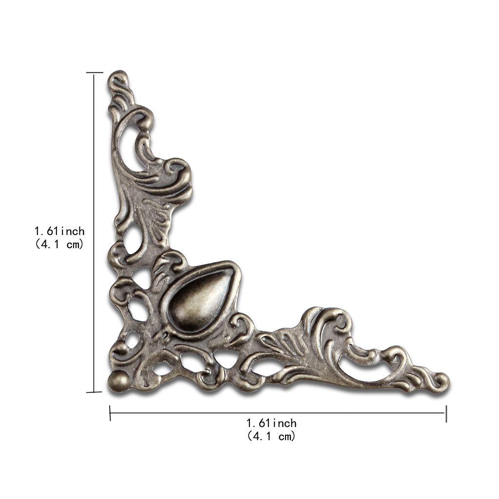 Furniture Decorative Edge Cover Vintage Decor Box Corner Protector Furniture Decorative Edge Cover Vintage Decor Box Corner Protector Metal Guard Desk Home Decoration