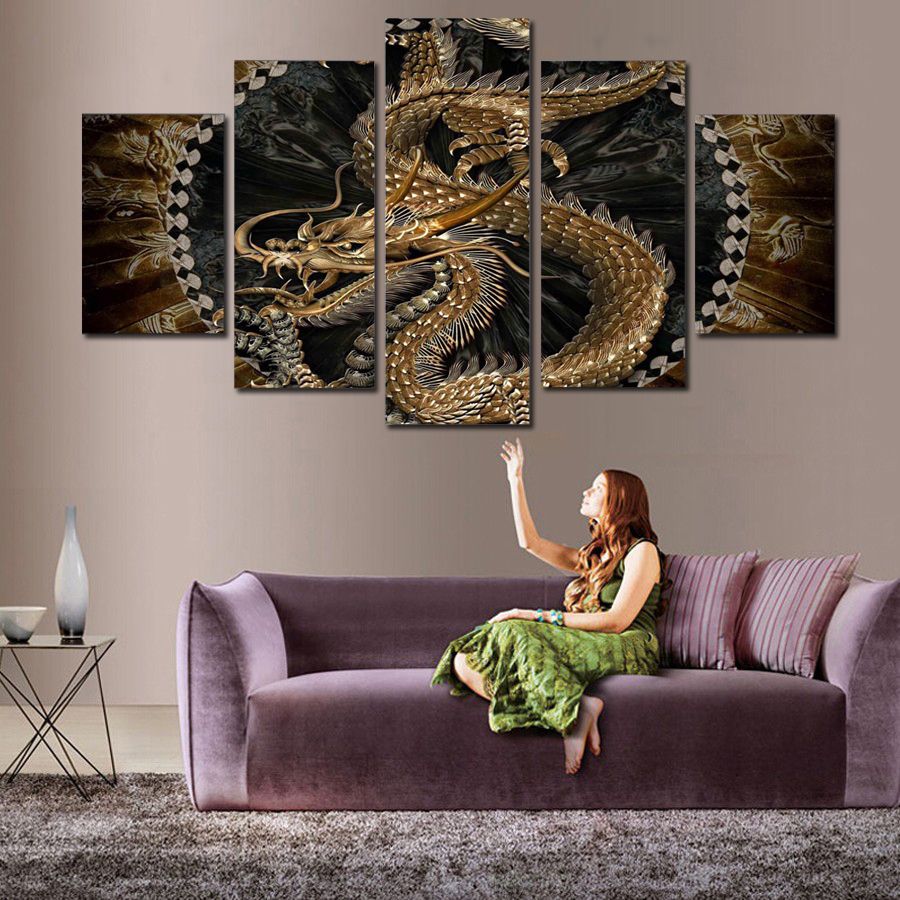 2021 Animal Dragon Canvas Painting Wall Art Digital Printing Picture