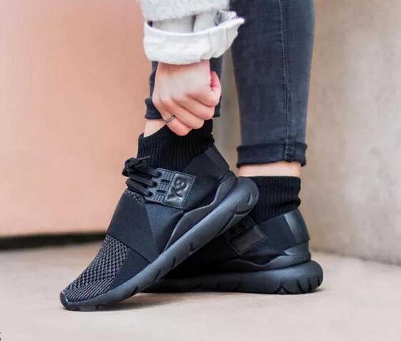 Winter Men Ankle Boots Brand Y 3 Qasa Elle Lace Knit Knitting Warrior Y3 Shoes Running Sneaker 