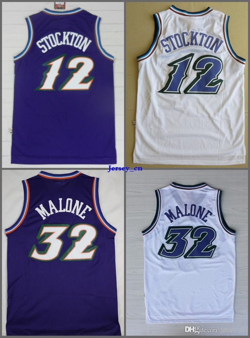 white karl malone jersey