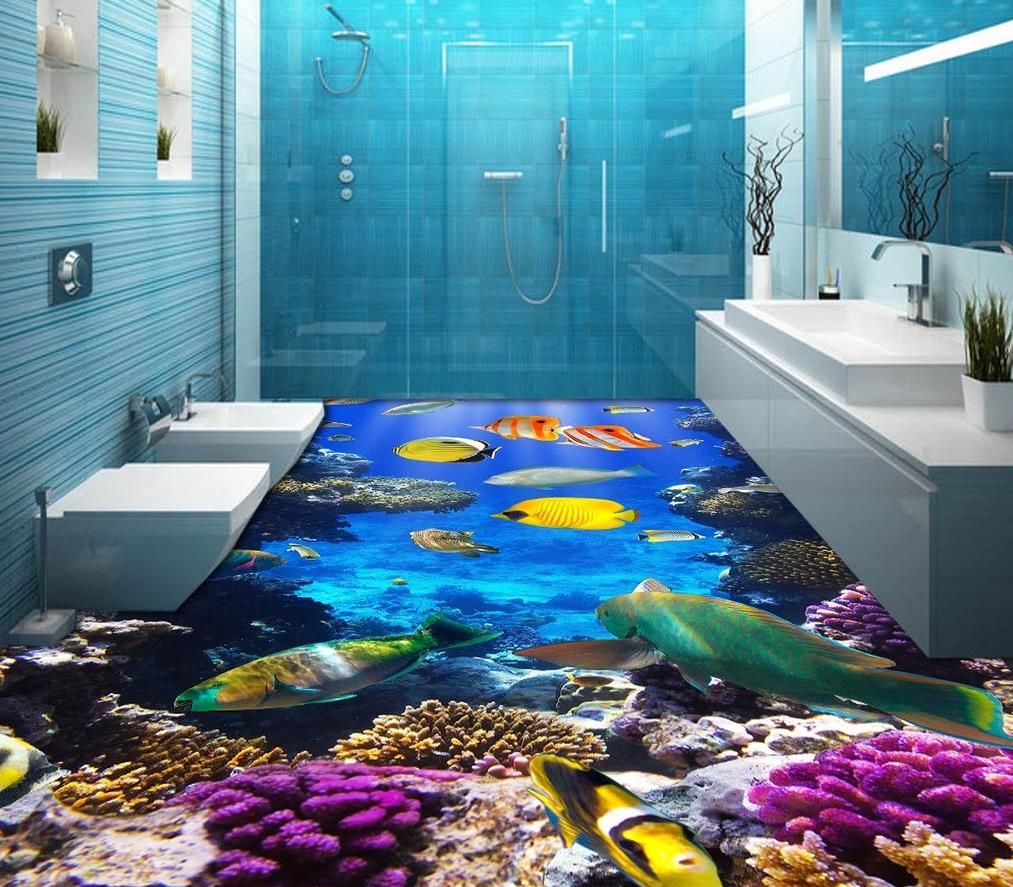luxury european modern toilets bathroom ocean world 3d floor