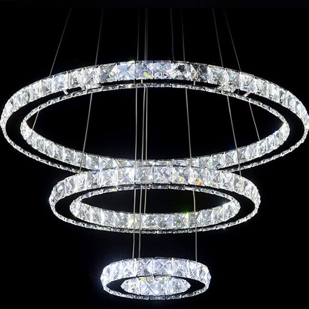 Modern Chandeliers Crystal Diamond Ring LED Crystal Chandelier Light Modern Crystal Pendant Lamp