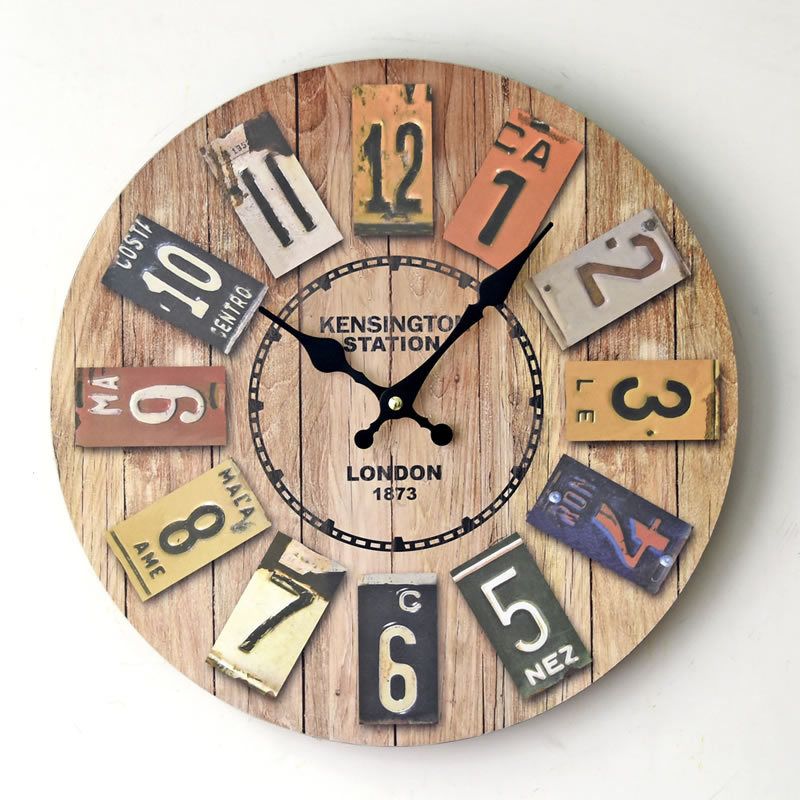 wholesale newest vintage wooden wall clock london style