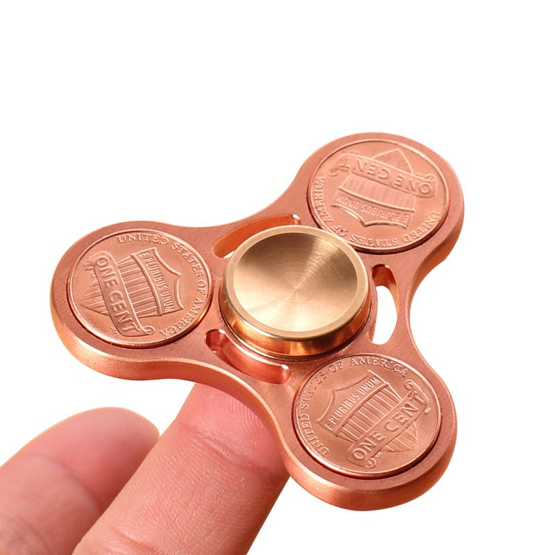 Hand Spinner Coin Money Cents Red EDC Torqbar Fid Spinner Toy