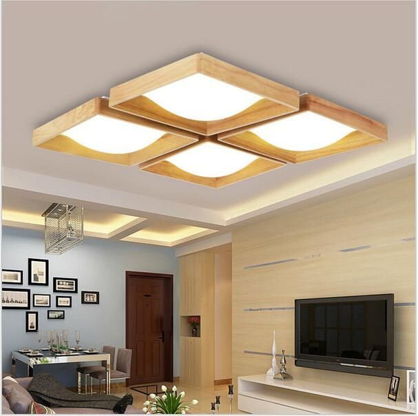 2018 Wood Led Ceiling Lights Square Light Flush Mount 2018 Wood Led Ceiling Lights Square Light Flush Mount Oak Indoor Fixture Ac85 265v From Zidoneled 83 02 Dhgate Com