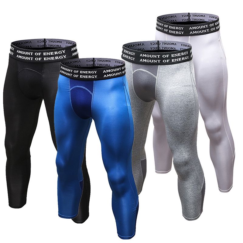 2020 Compression Capri Pants For Men Casual Tight Fitness Leggings