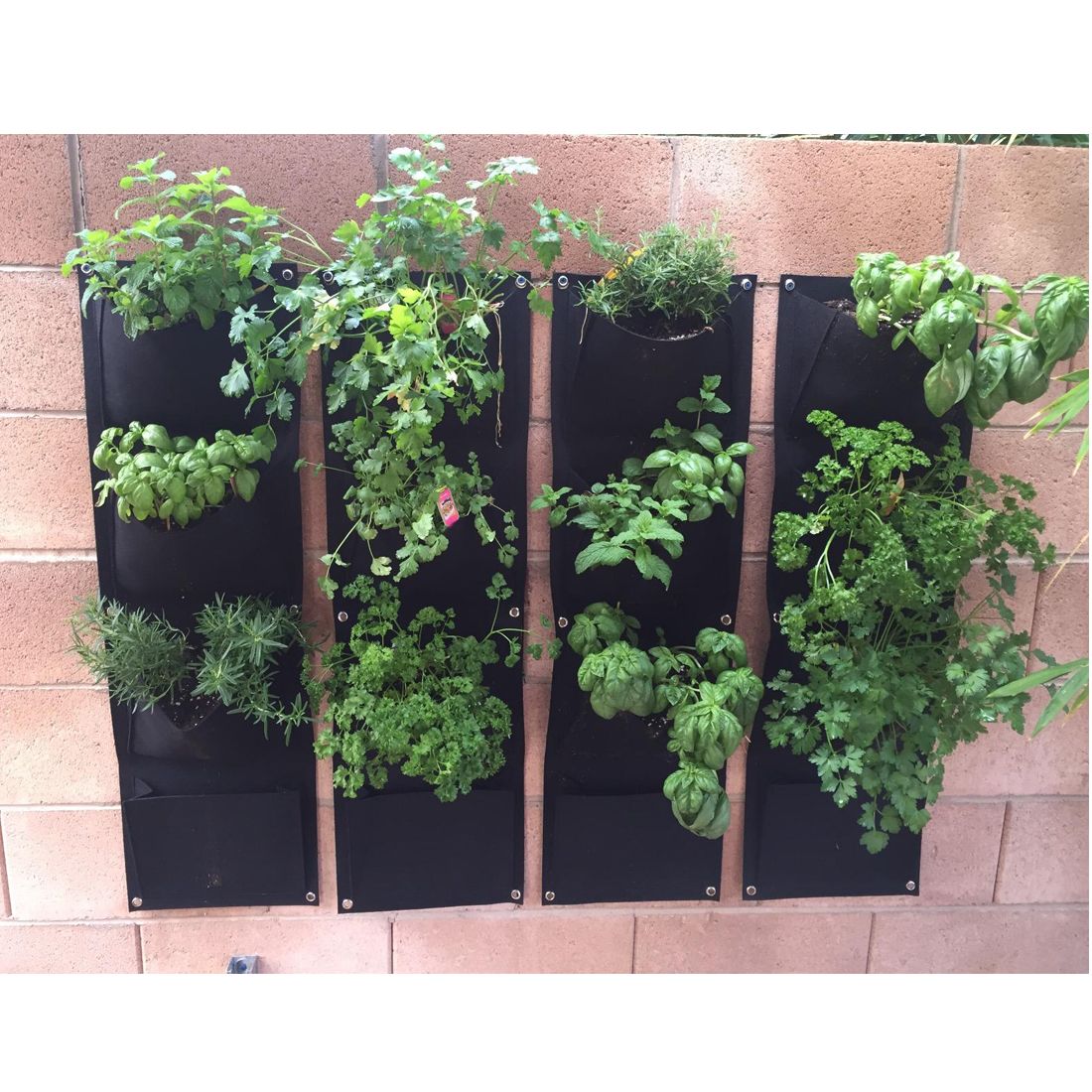 4 Pockets Vertical Garden Wall Greening Flowerpot Hanging Plant Pots With For Indoor Outdoor Decoration - Vertical Garden Wall Planter 4 Pockets Vertical Garden Wall Greening Flowerpot Hanging Plant Pots With For Indoor Outdoor Decoration - Vertical Garden Wall Planter