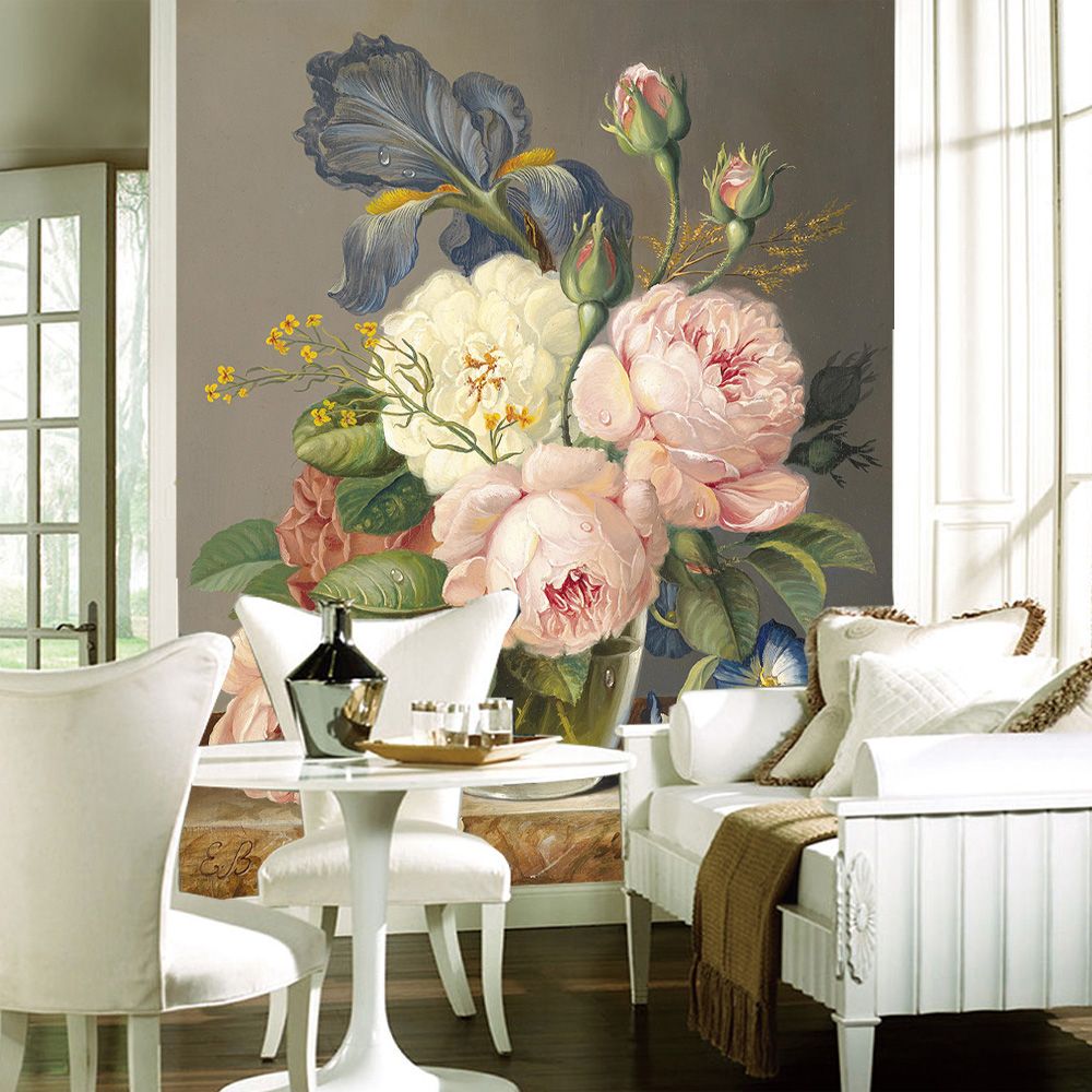 Custom Luxury Wallpaper Elegant Flowers Photo Wallpaper Silk Wall Murals Home Decor Large Wall 