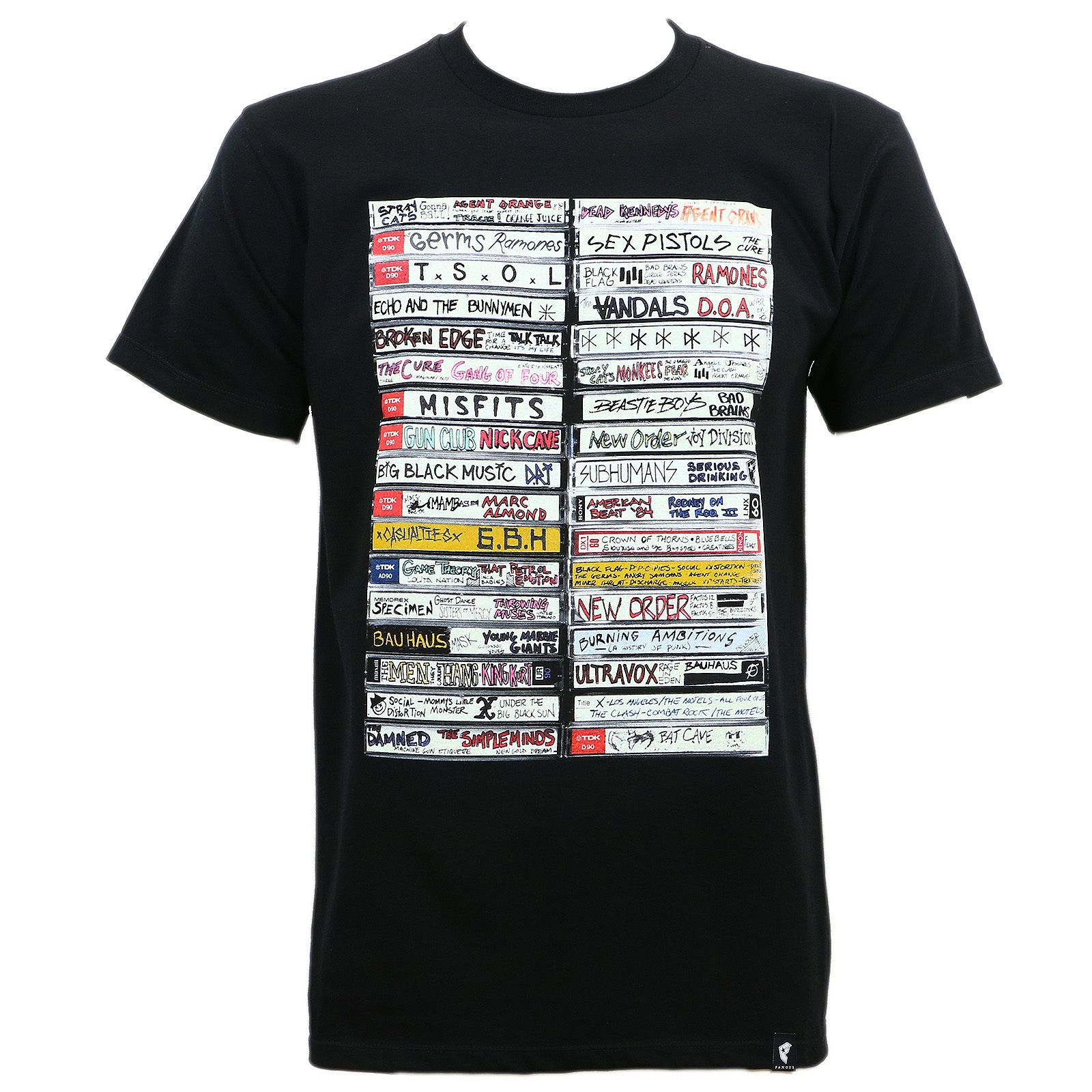 famous stars straps punk tapes t shirt black s 3xl new 100