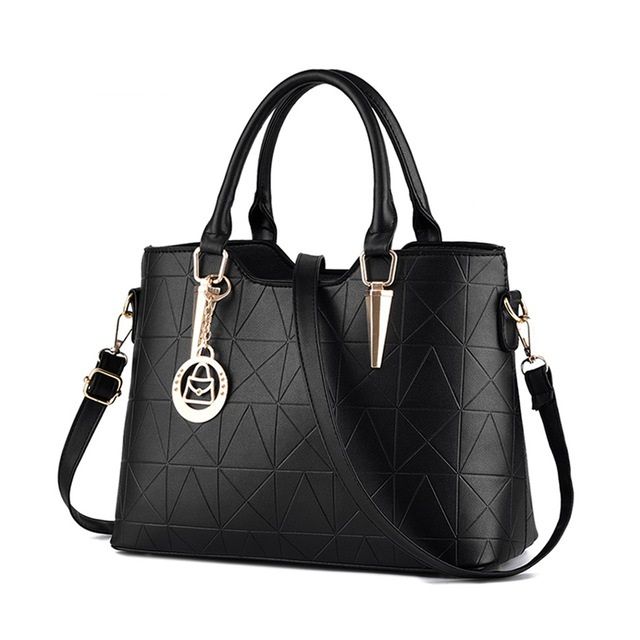 High Quality PU Leather Female Bag Metal Sheets Decoration Handbags ...