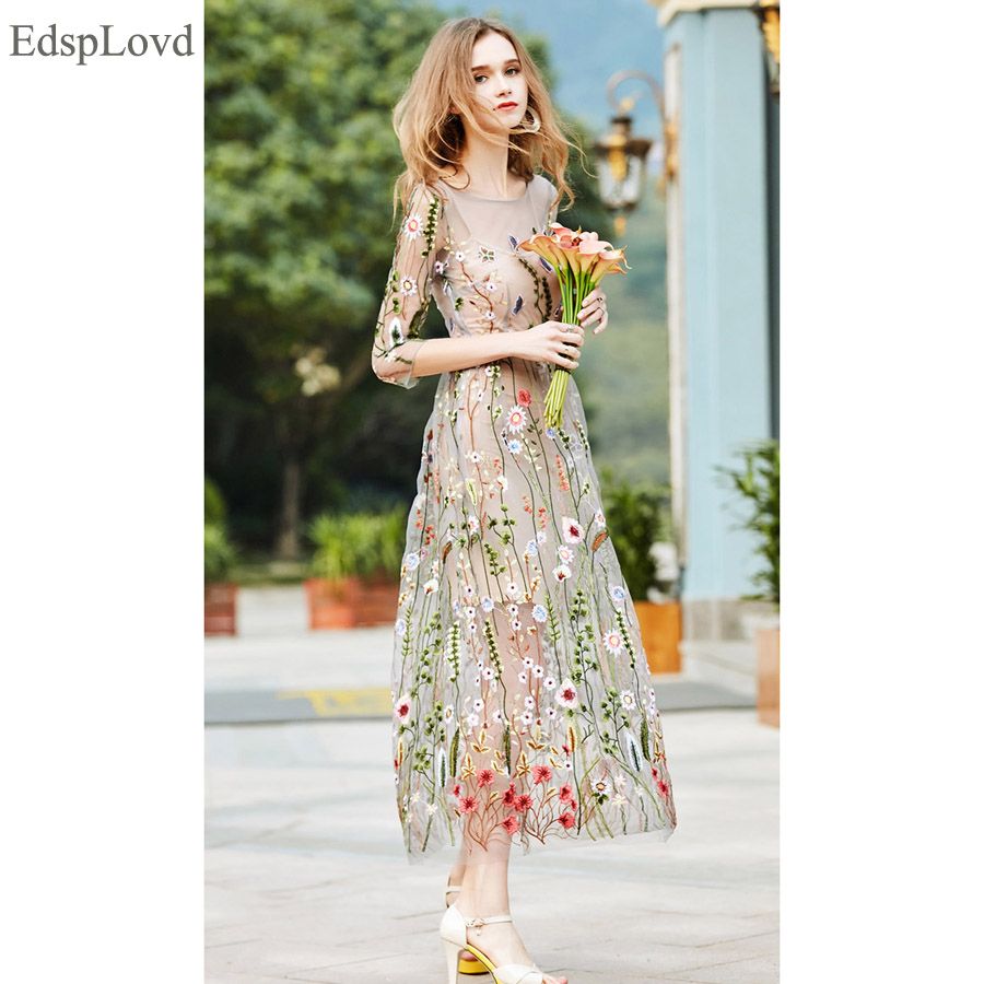 Floral Embroidered Dress